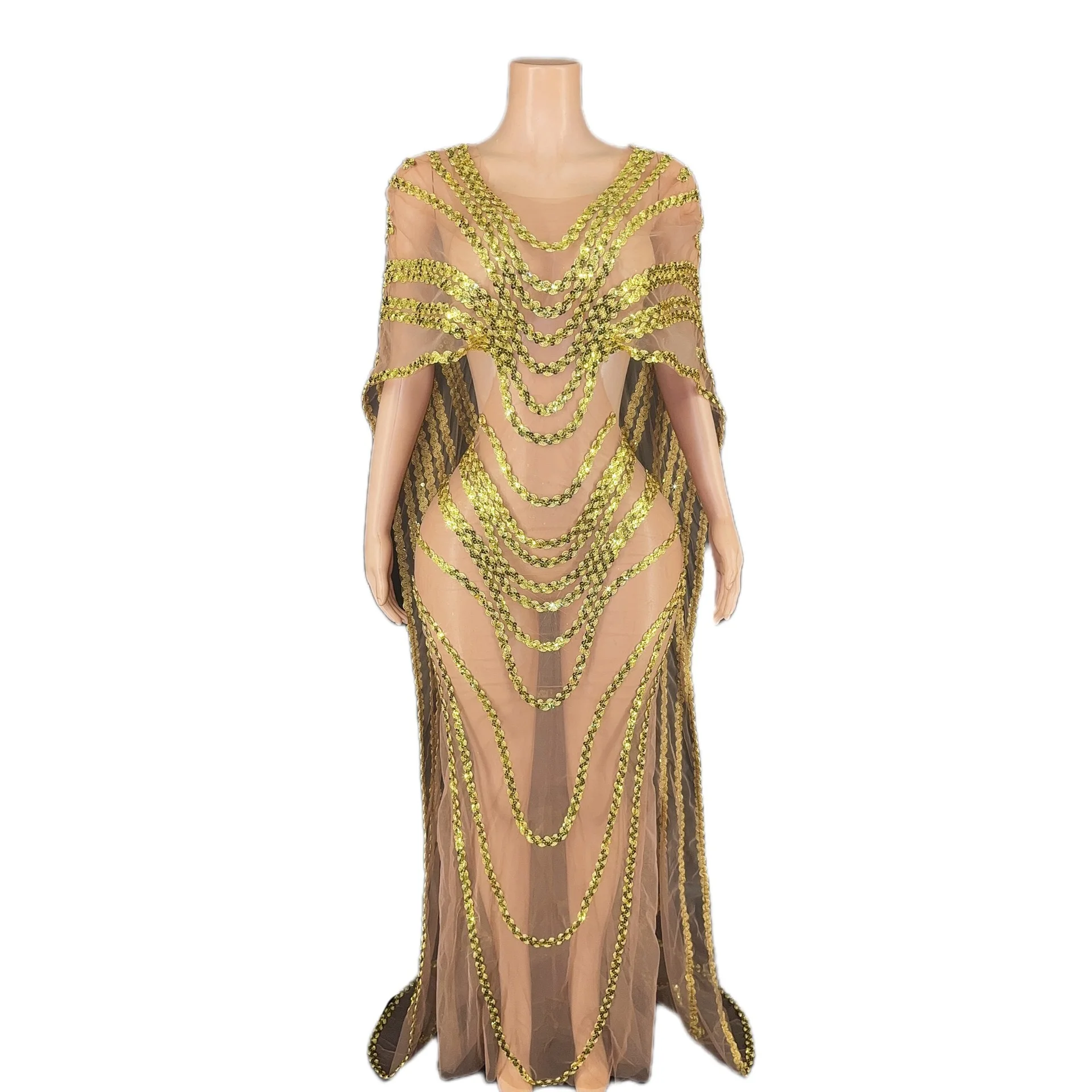 Electronic Music Festival Nightclub Sexy Costumes Women's Sequined Shawl Night Trailing Party Evening Dress Singer Stage
Electronic Music Festival Nightclub Sexy Costumes Women's Sequined Shawl Night Trailing Party Evening Dress Singer Stage