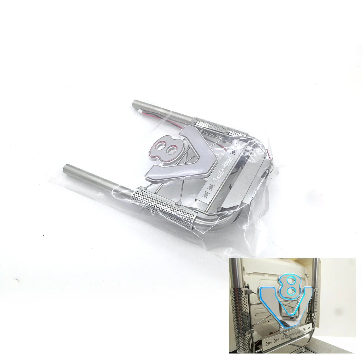 New Metal Degree Exhaust Pipe V8 LED Light For 1/14 RC Tractor Truck Tamiya 56323 DIY LESU HUINA Models
New Metal Degree Exhaust Pipe V8 LED Light For 1/14 RC Tractor Truck Tamiya 56323 DIY LESU HUINA Models