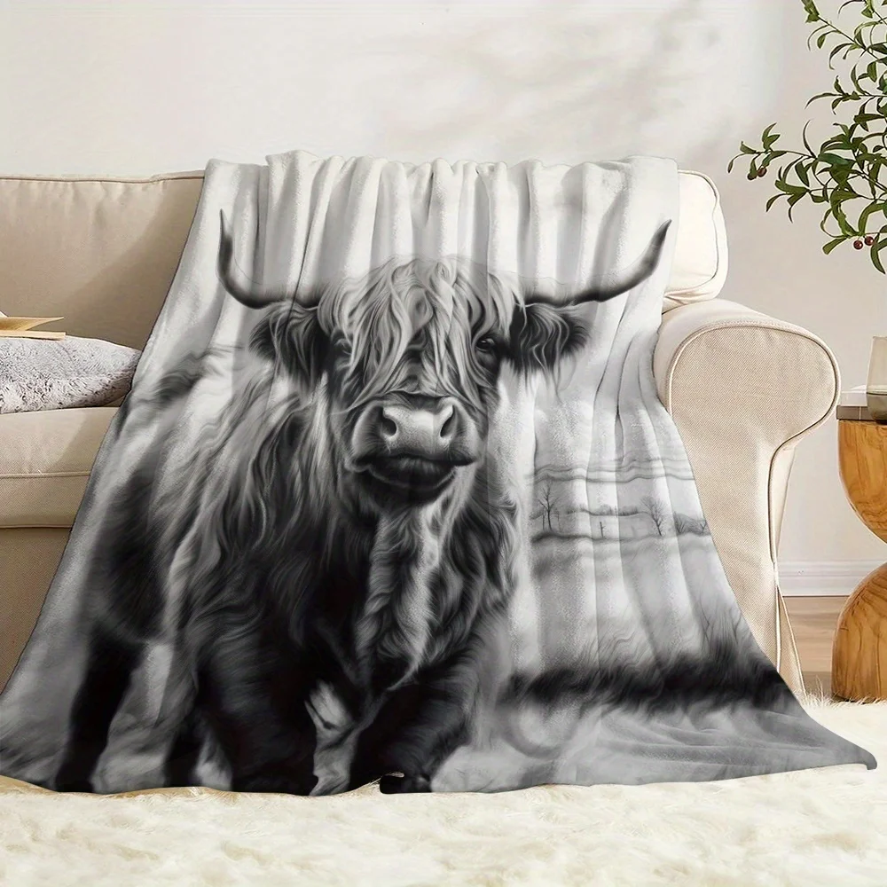 Soft Flannel Cozy Highland Cattle Print Blanket Warm Throw for Naps Camping Travel Home Decor Perfect Gift for Friends
Soft Flannel Cozy Highland Cattle Print Blanket Warm Throw for Naps Camping Travel Home Decor Perfect Gift for Friends