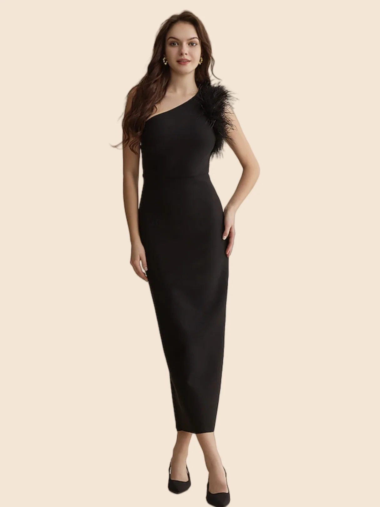 Black Fashion Party/Wedding Guest One Shoulder Feather Polyeste Maxi Dress dress to impress 2024
Black Fashion Party/Wedding Guest One Shoulder Feather Polyeste Maxi Dress dress to impress 2024