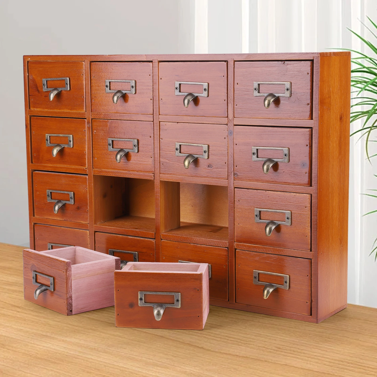 Деревянный шкаф-органайзер с 16 ящиками в традиционном аптекарском стиле, деревянный настольный комод для дома, офиса, спальни, декоративный элемент
Деревянный шкаф-органайзер с 16 ящиками в традиционном аптекарском стиле, деревянный настольный комод для дома, офиса, спальни, декоративный элемент