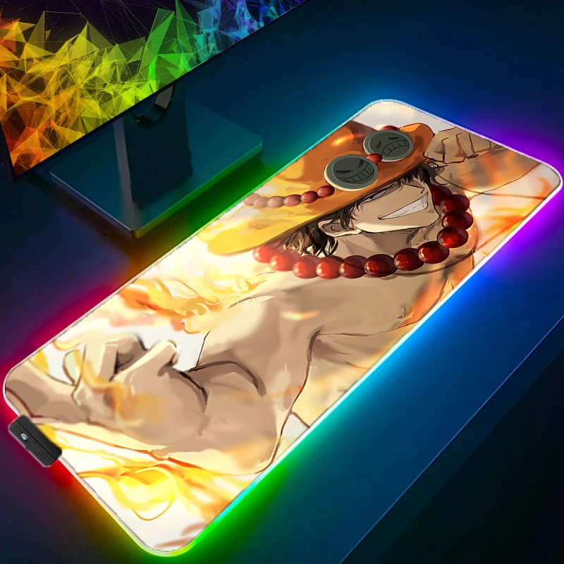 One Piece Portgas D Ace RGB LED Mouse Pad Laptop Keyboard Pad Non-Slip Anime Tablet Pad PC Accessories Mousepad Gaming Desk Mat
One Piece Portgas D Ace RGB LED Mouse Pad Laptop Keyboard Pad Non-Slip Anime Tablet Pad PC Accessories Mousepad Gaming Desk Mat