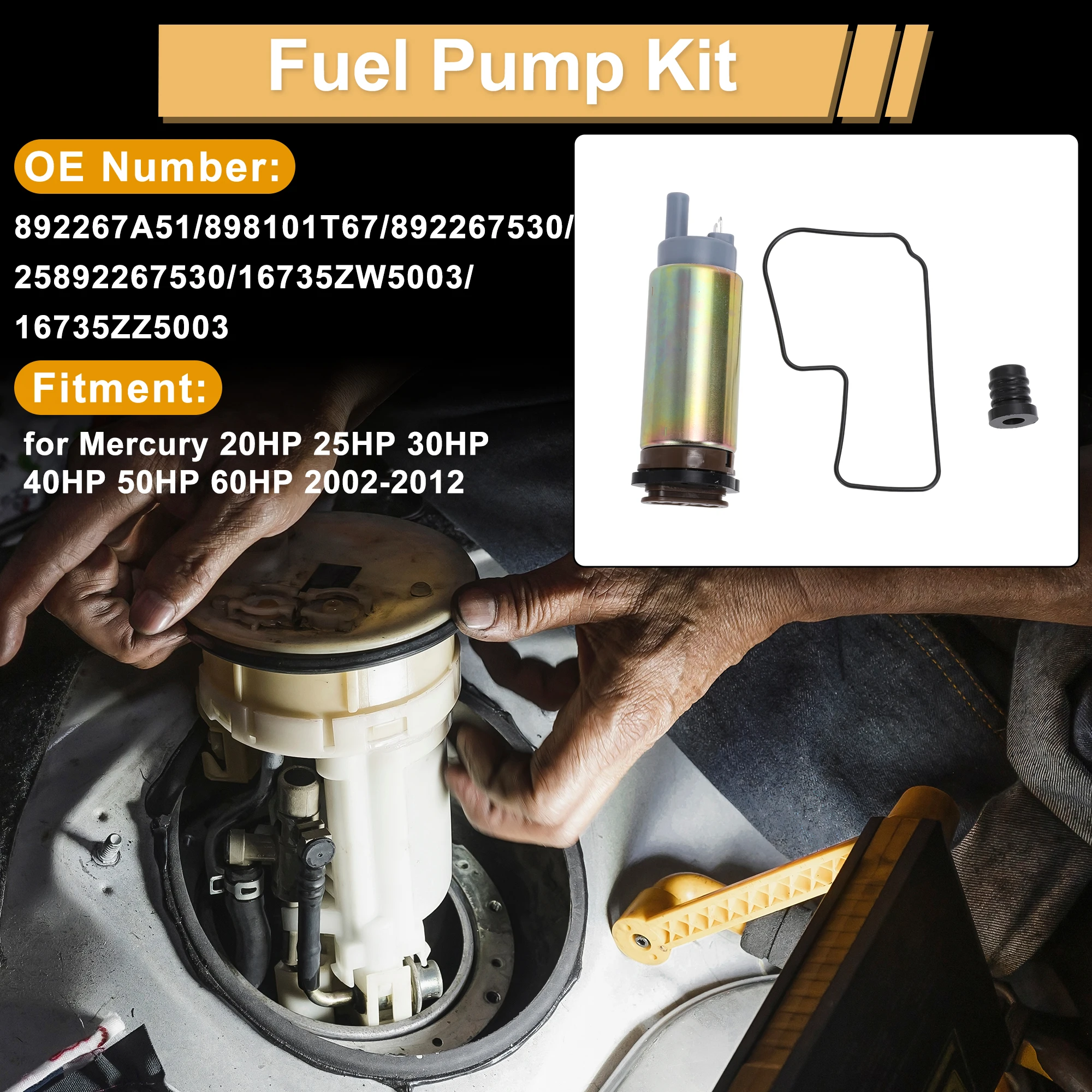 UXCELL Fuel Pump for Mercury 20HP 25HP 30HP 40HP Metal Set Replaces No.892267A51
UXCELL Fuel Pump for Mercury 20HP 25HP 30HP 40HP Metal Set Replaces No.892267A51