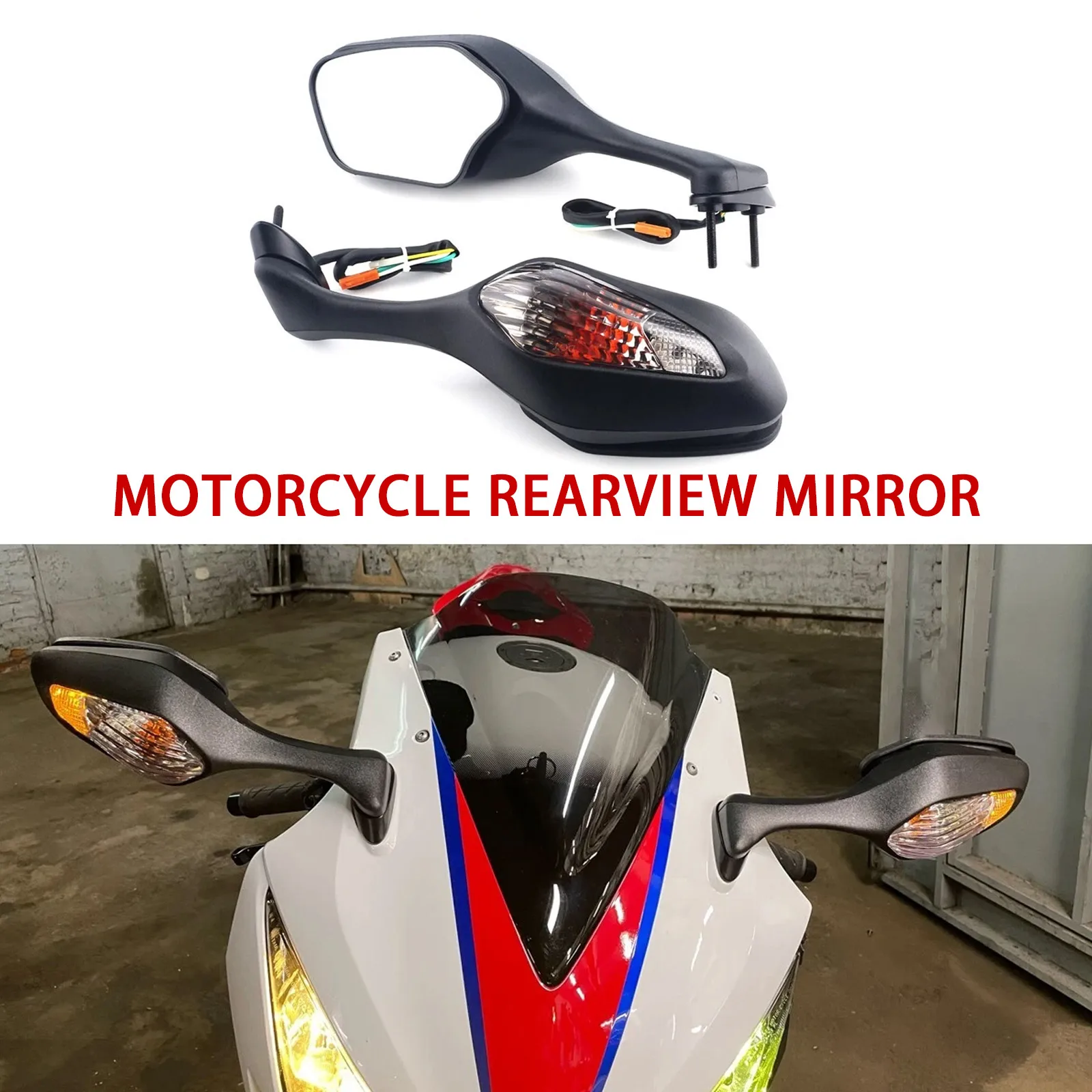 Rearview Mirrors & Signal Light For Honda CBR1000RR 2008-2016 /VFR1200 2010-2012
Rearview Mirrors & Signal Light For Honda CBR1000RR 2008-2016 /VFR1200 2010-2012