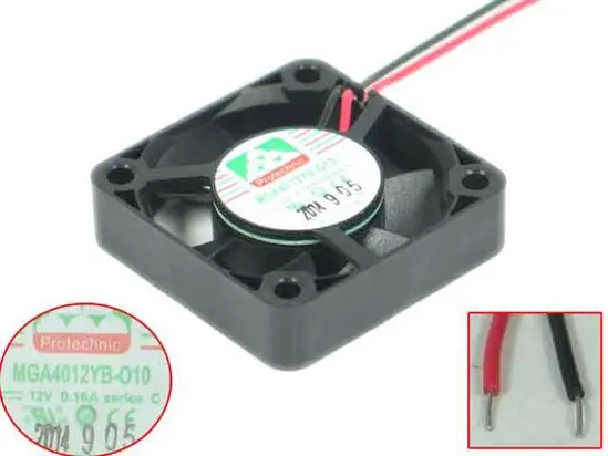 Protechnic Magic MGA4012YB-010 DC 12V 0.16A 40x40x10mm 2-Wire Server Cooling Fan
Protechnic Magic MGA4012YB-010 DC 12V 0.16A 40x40x10mm 2-Wire Server Cooling Fan