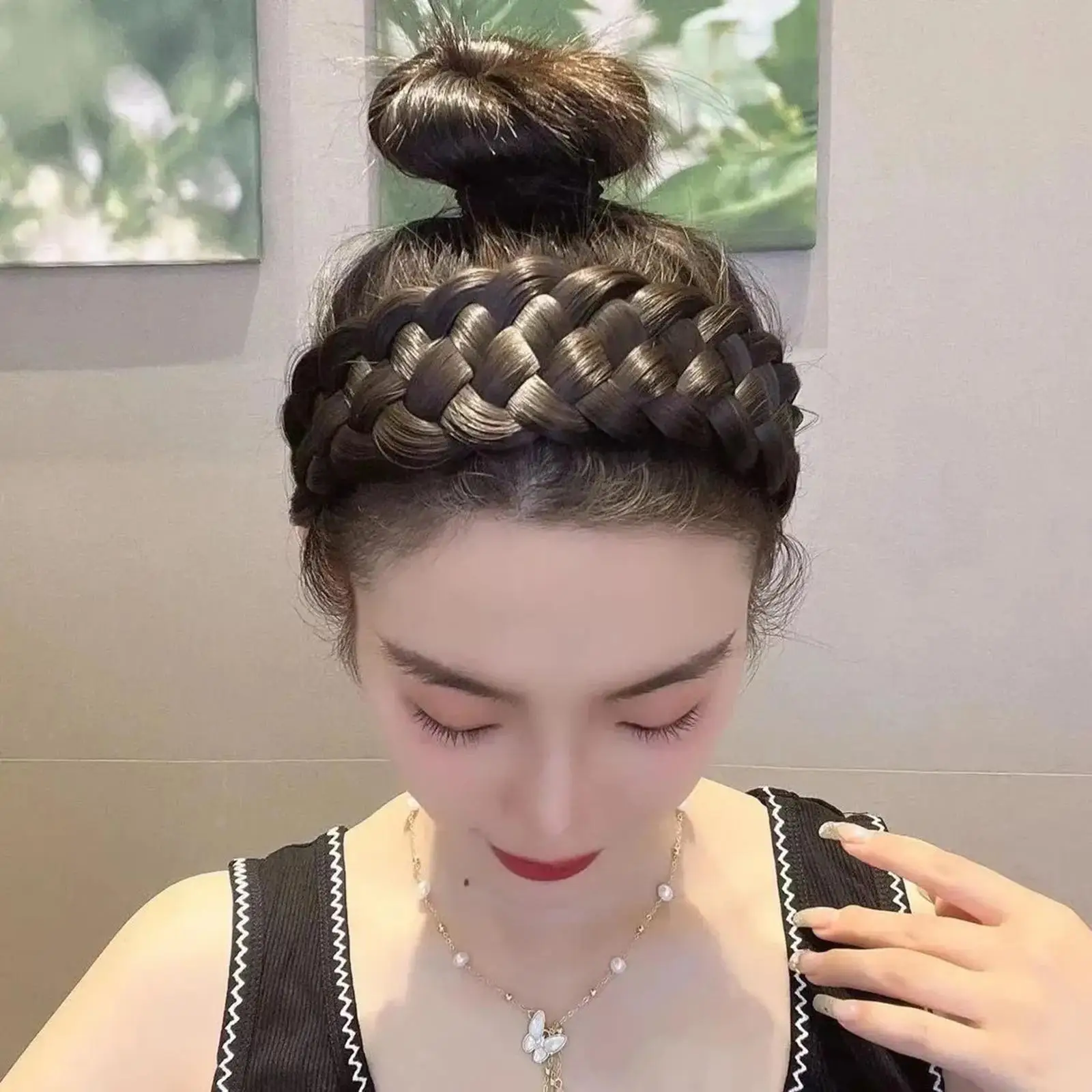 Hair Braided Headband Hairband Headdress Hair Styling Chunky Wide Plaited Hair
Hair Braided Headband Hairband Headdress Hair Styling Chunky Wide Plaited Hair