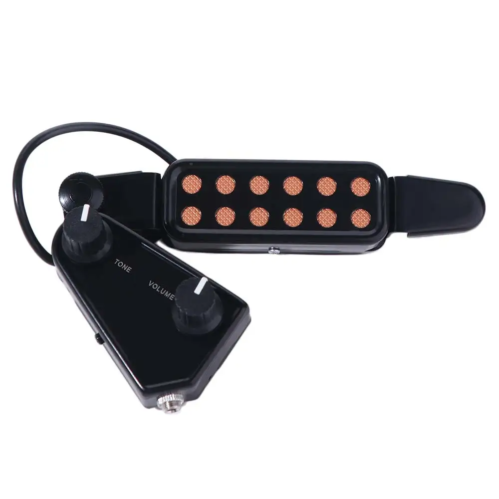Звукосниматель для акустической гитары с 12 отверстиями, регулируемые ручки громкости и тона, гитарный преобразователь, улучшенный звук, стабильный гитарный усилитель
Звукосниматель для акустической гитары с 12 отверстиями, регулируемые ручки громкости и тона, гитарный преобразователь, улучшенный звук, стабильный гитарный усилитель