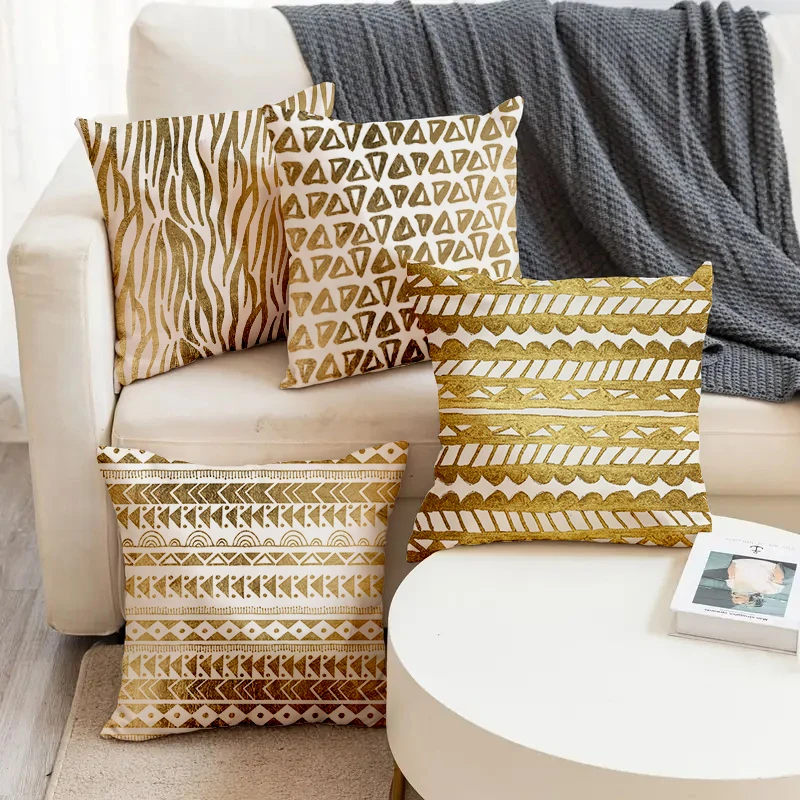 Ins Style Golden Geometric Triangle Pattern Print Square Pillowslip Linen Blend Cushion Cover Pillowcase Living Room Home Decor
Ins Style Golden Geometric Triangle Pattern Print Square Pillowslip Linen Blend Cushion Cover Pillowcase Living Room Home Decor
