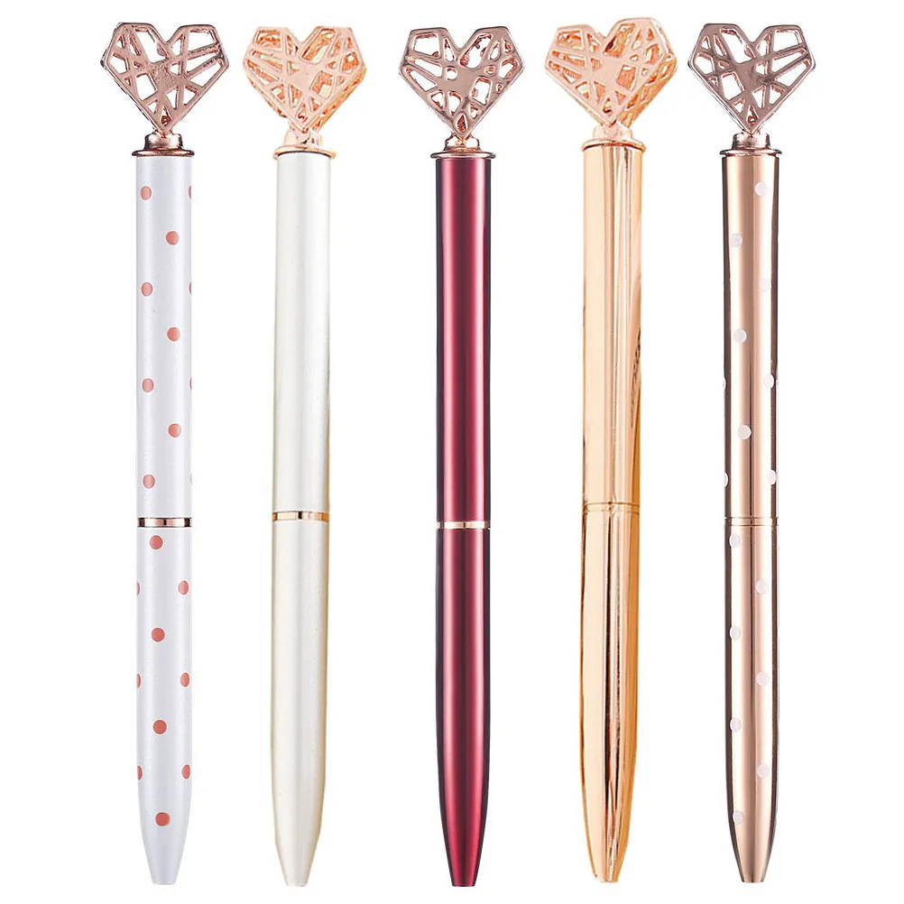 5Pcs Smooth Writing Heart Ballpoint Pens Metal Ink for Students Signature Writing Stationery Greeting Cards Diaries
5Pcs Smooth Writing Heart Ballpoint Pens Metal Ink for Students Signature Writing Stationery Greeting Cards Diaries