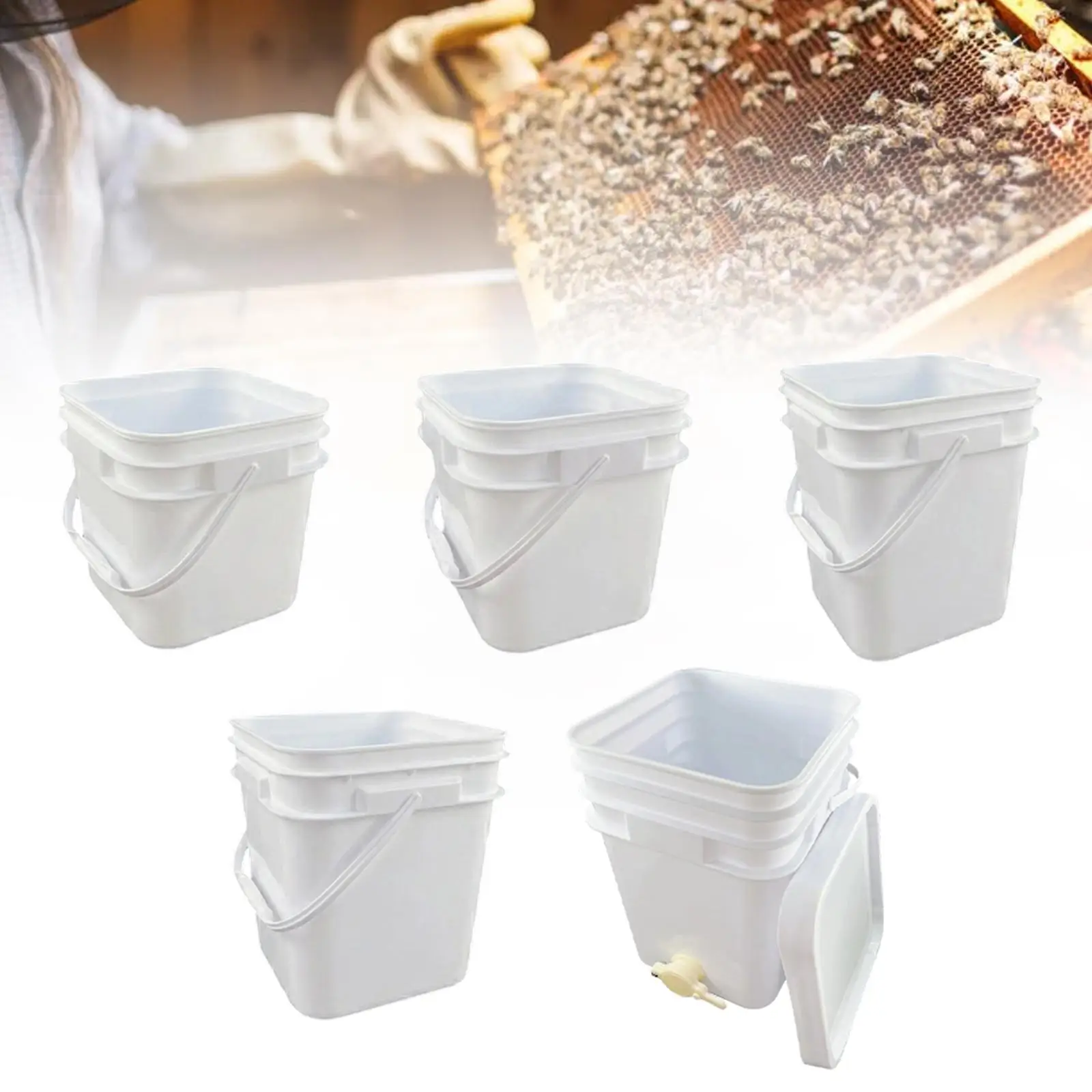 Honey Bucket HDPE Square Storage Container Easy Use Gate and Lid Practical Transport Solution for Beekeeping
Honey Bucket HDPE Square Storage Container Easy Use Gate and Lid Practical Transport Solution for Beekeeping