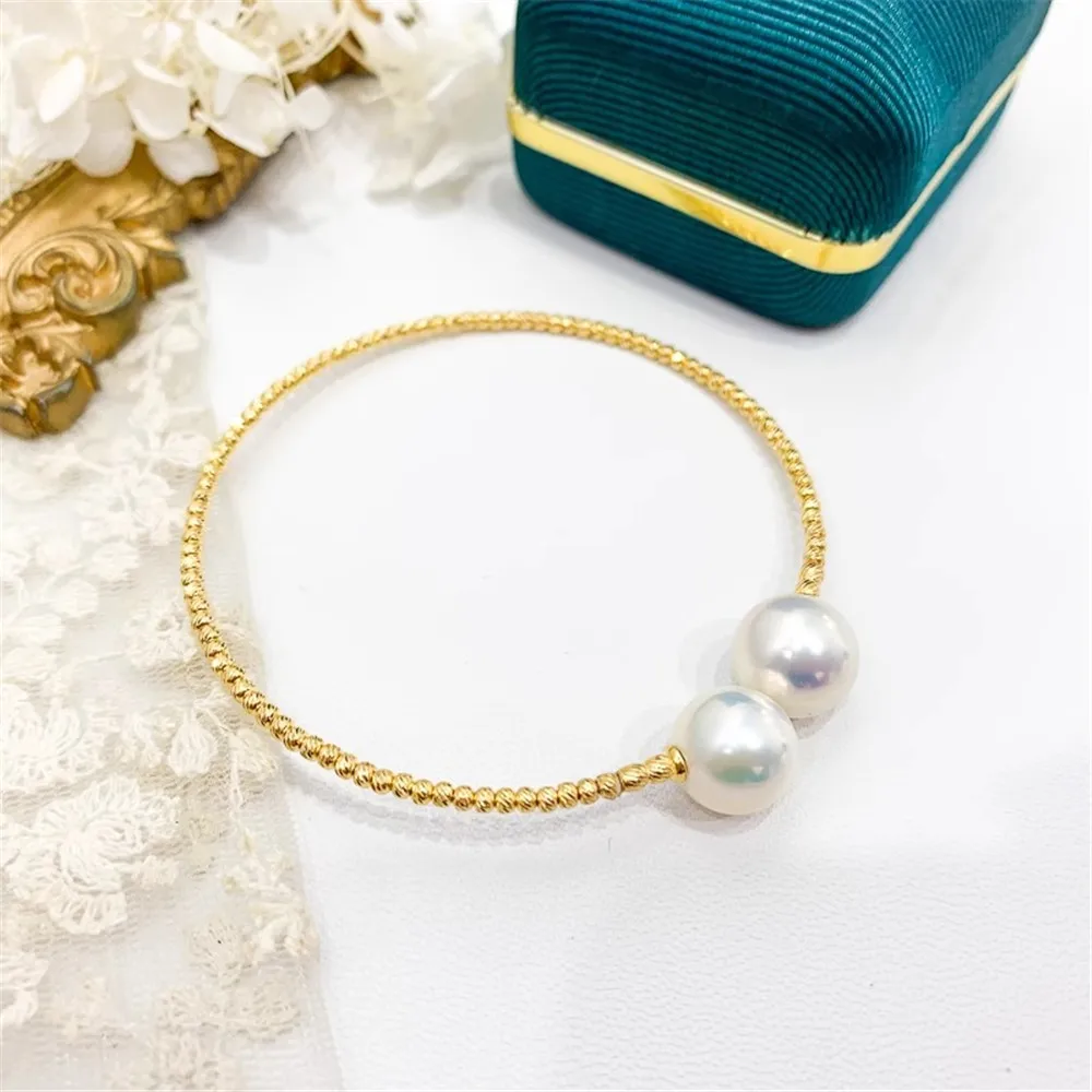 DIY Pearl Accessories S925 Sterling Silver Bracelet Empty Holder Fashion Gold Silver Bracelet Fit 9-12mm Round S126
DIY Pearl Accessories S925 Sterling Silver Bracelet Empty Holder Fashion Gold Silver Bracelet Fit 9-12mm Round S126