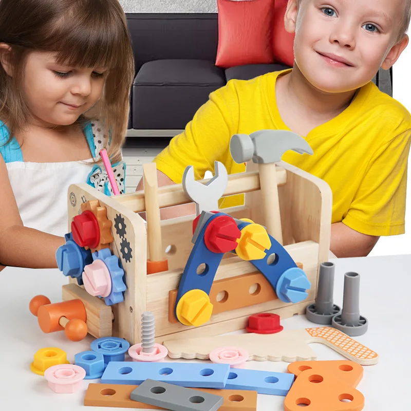 Wooden Educational Toy Screw Disassembly Nut Tool Basket Suitcase Simulation Repair Tool Basket
Wooden Educational Toy Screw Disassembly Nut Tool Basket Suitcase Simulation Repair Tool Basket