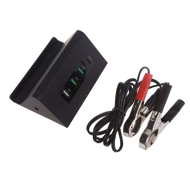 Portable Converter with Battery Clip, 12V/24V to 5V 4-Port USB Multiport Power Adapter for Smart Phone Tablet
Portable Converter with Battery Clip, 12V/24V to 5V 4-Port USB Multiport Power Adapter for Smart Phone Tablet