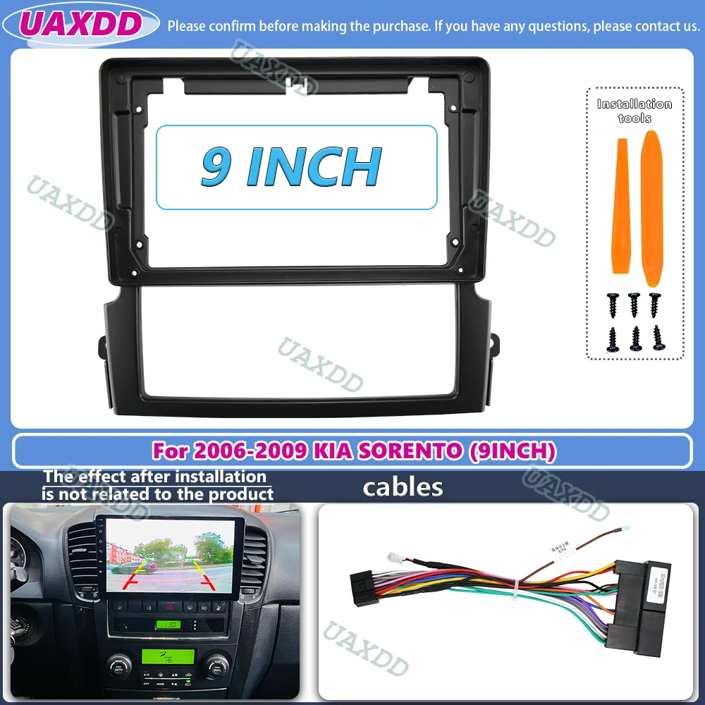 Car Audio 9 INCH Big Screen Fascia Frame Adapter For KIA Sorento 2006-2009 2Din Dash Installation Panel Frame Kit cable harness
Car Audio 9 INCH Big Screen Fascia Frame Adapter For KIA Sorento 2006-2009 2Din Dash Installation Panel Frame Kit cable harness