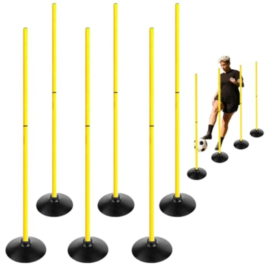 4.9FT Training Agility Poles Detachable Soccer Training Sticks Multi-Purpose Slalom Boundary Poles with Rubber Bases
4.9FT Training Agility Poles Detachable Soccer Training Sticks Multi-Purpose Slalom Boundary Poles with Rubber Bases
