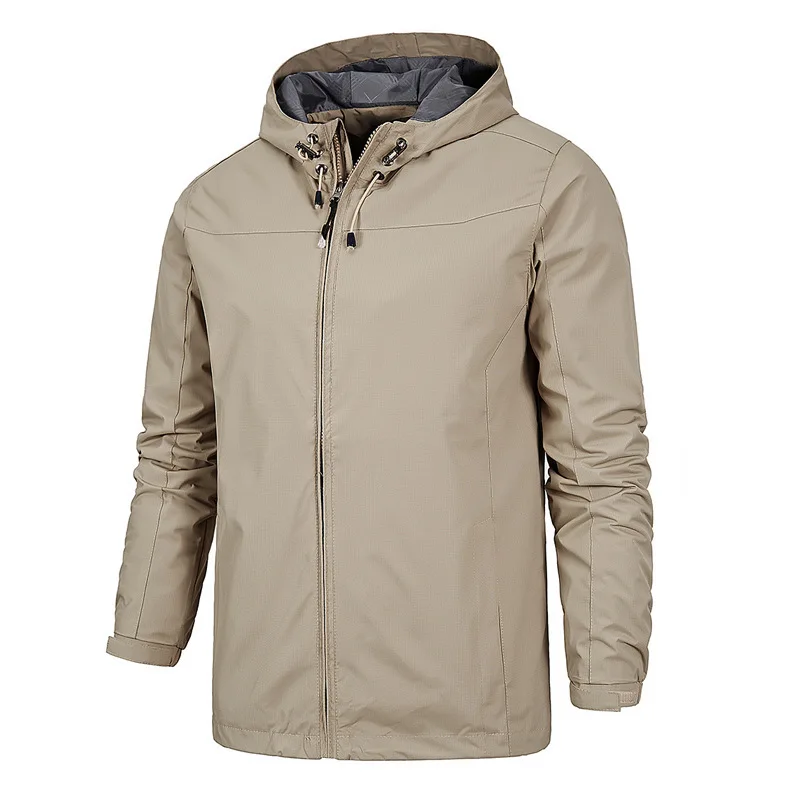 Spring Autumn Men Jackets Windproof Waterproof Casual Solid Color Jackets Hooded Men Jackets Outdoor Mountaineering Men Jackets
Spring Autumn Men Jackets Windproof Waterproof Casual Solid Color Jackets Hooded Men Jackets Outdoor Mountaineering Men Jackets