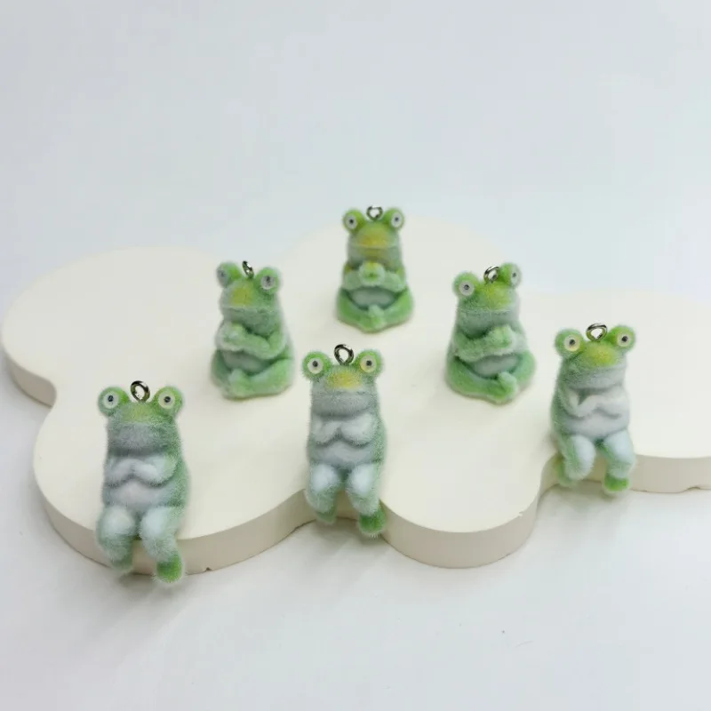 10pcs 3D green Little frog Charms Cartoon Flocked resin animals pendant For Bag keychain DIY crafts jewelry make Accessories
10pcs 3D green Little frog Charms Cartoon Flocked resin animals pendant For Bag keychain DIY crafts jewelry make Accessories