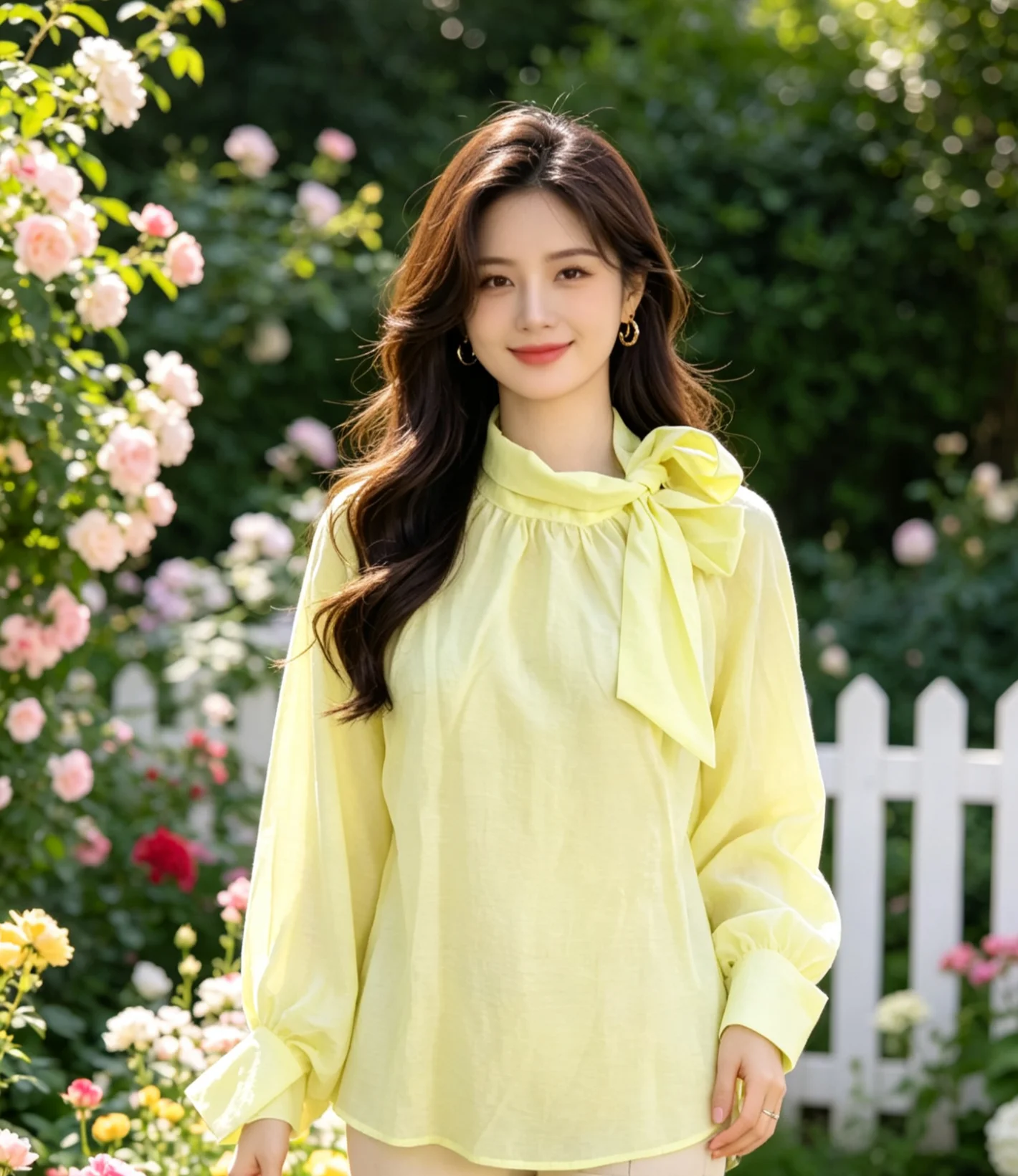 Women's Light Yellow Lantern Sleeve Shirt with Belt Tie Detail Fashionable Charming Ladies' Top in Soft Yellow Color
Women's Light Yellow Lantern Sleeve Shirt with Belt Tie Detail Fashionable Charming Ladies' Top in Soft Yellow Color