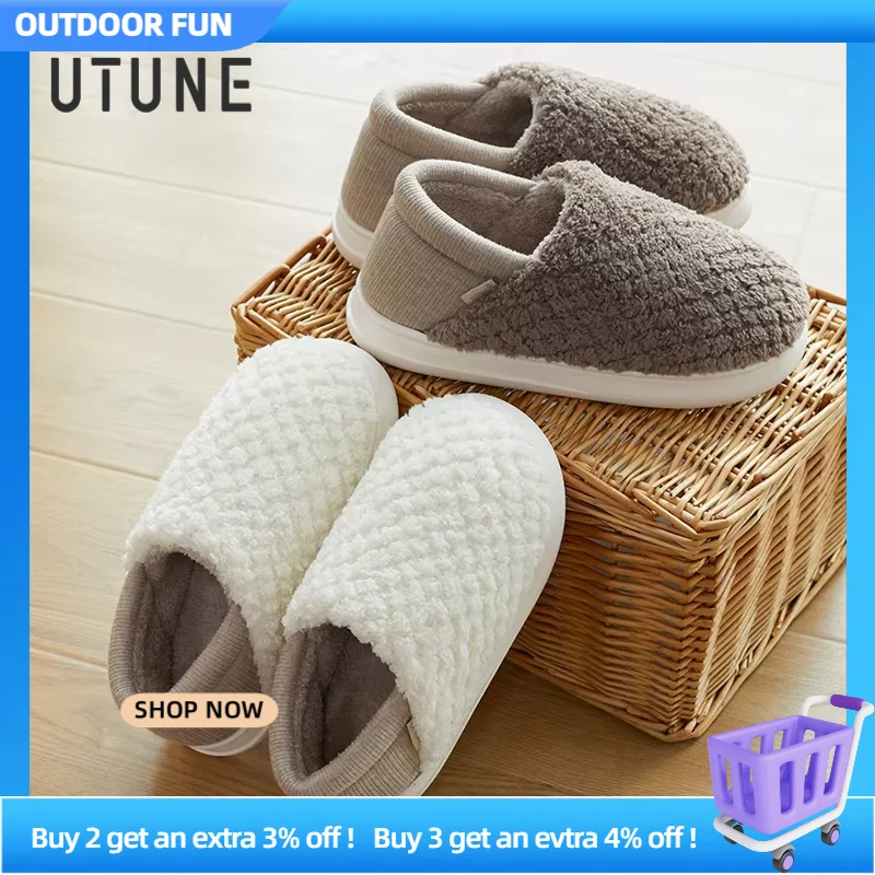 UTUNE Winter Plush Cotton Slippers Women's Warm Furry Home Wrapped Heel Light Soft Shoes Mute Indoor Flat Platform Man Slide
UTUNE Winter Plush Cotton Slippers Women's Warm Furry Home Wrapped Heel Light Soft Shoes Mute Indoor Flat Platform Man Slide