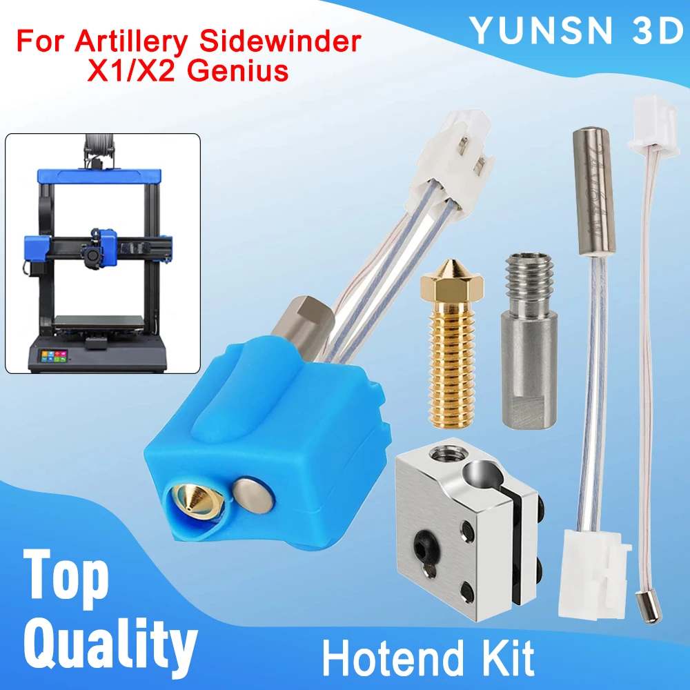 Hotend Kit 24V 64W Heating Tube Thermistor 0.4mm Nozzle 1.75mm For Artillery Sidewinder X1 X2 Print Head Hotend 3D Printer Part
Hotend Kit 24V 64W Heating Tube Thermistor 0.4mm Nozzle 1.75mm For Artillery Sidewinder X1 X2 Print Head Hotend 3D Printer Part