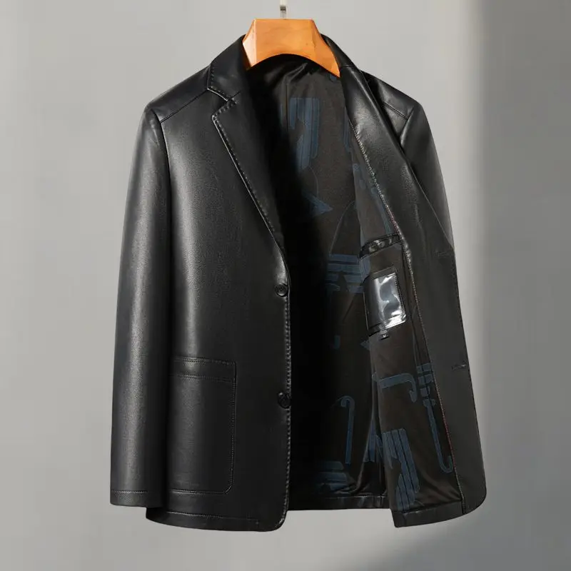 Spring And Autumn New Sheepskin Leather Jackets Mens Casual Slimming Leather Suits Large Size For Shopping Outdoor Wear
Spring And Autumn New Sheepskin Leather Jackets Mens Casual Slimming Leather Suits Large Size For Shopping Outdoor Wear