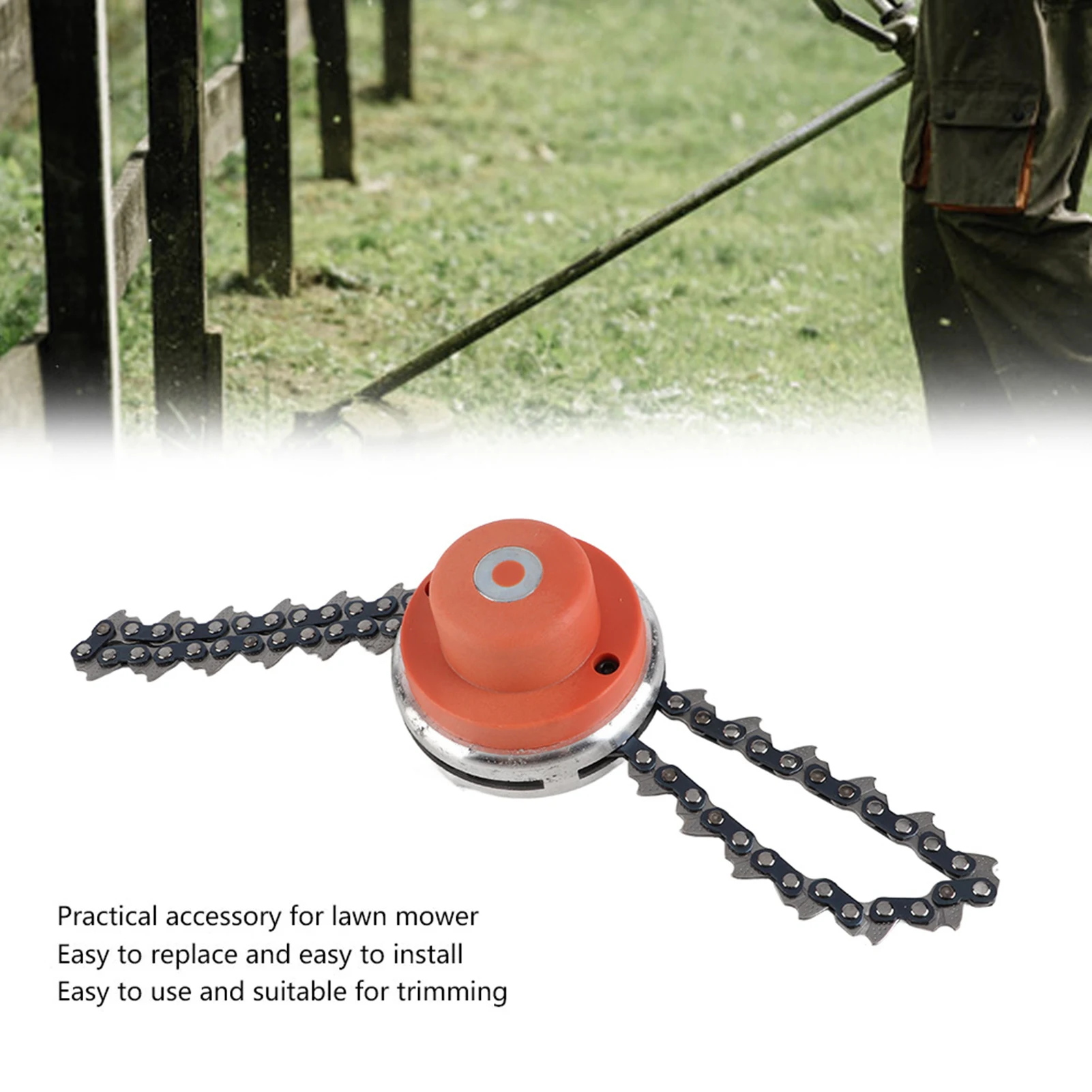 1PC Multifunctional Chain Trimmer Head Replacement Parts Garden Tool Lawn Mower Accessories Orange
1PC Multifunctional Chain Trimmer Head Replacement Parts Garden Tool Lawn Mower Accessories Orange