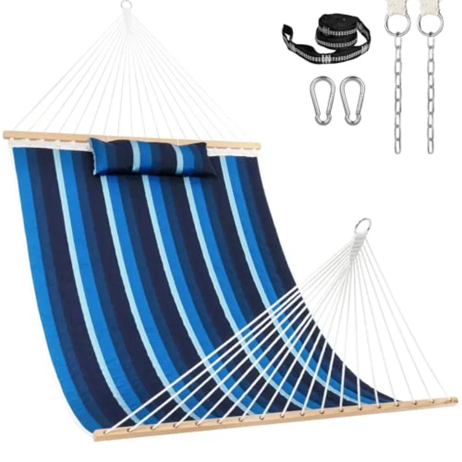 12 FT Sunbrella Fabric Quilted Hammock Double Sunbrella Quilted Hammock with Spreader Bars and Pillow, All Weather and Fade Res
12 FT Sunbrella Fabric Quilted Hammock Double Sunbrella Quilted Hammock with Spreader Bars and Pillow, All Weather and Fade Res