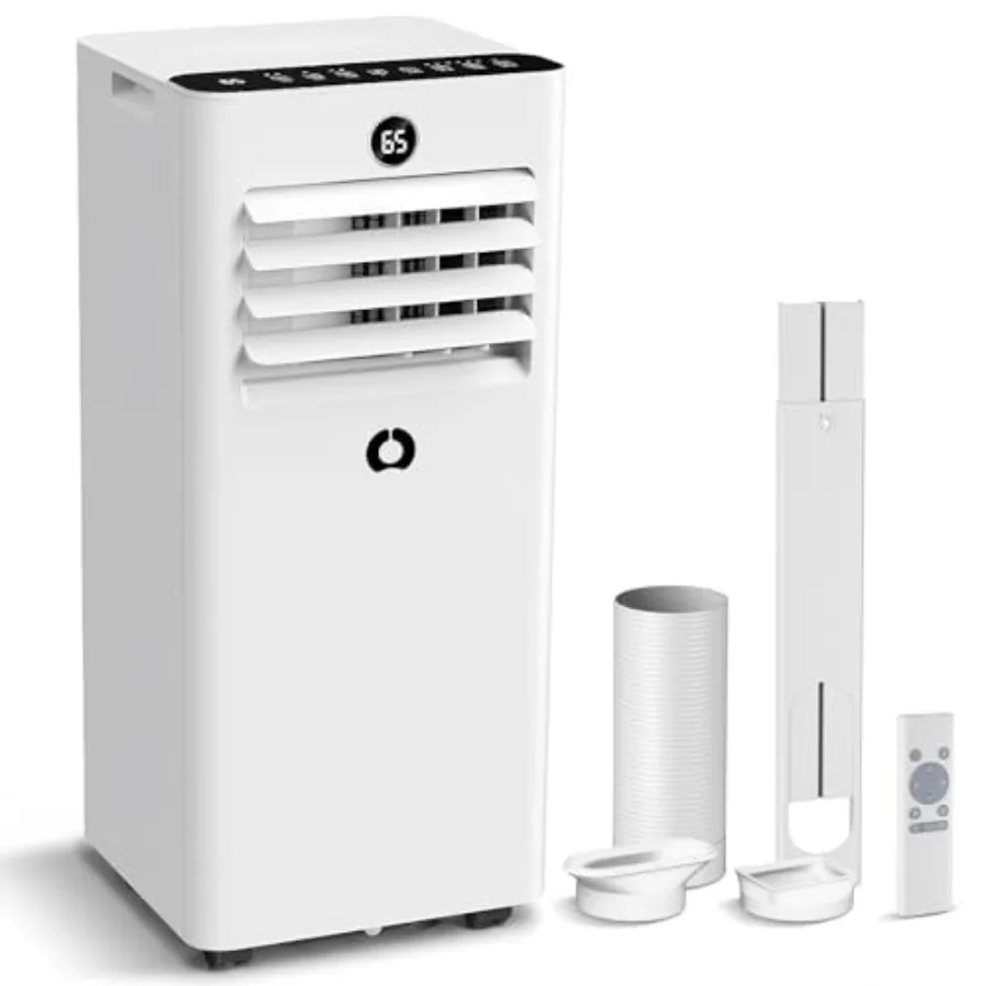 Portable Air Conditioners, 10000 BTU 3-in-1 AC unit for rooms up to 450 sq. ft, white plastic housing, smart sleep mode and 24H
Portable Air Conditioners, 10000 BTU 3-in-1 AC unit for rooms up to 450 sq. ft, white plastic housing, smart sleep mode and 24H