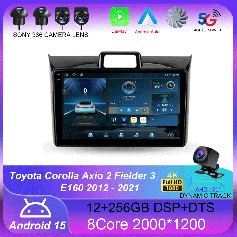 For Toyota Corolla Axio 2 Fielder 3 E160 2012 - 2021 4G+WIFI GPS Car Radio Navigation Multimedia Video Player Stereo Android 15
For Toyota Corolla Axio 2 Fielder 3 E160 2012 - 2021 4G+WIFI GPS Car Radio Navigation Multimedia Video Player Stereo Android 15