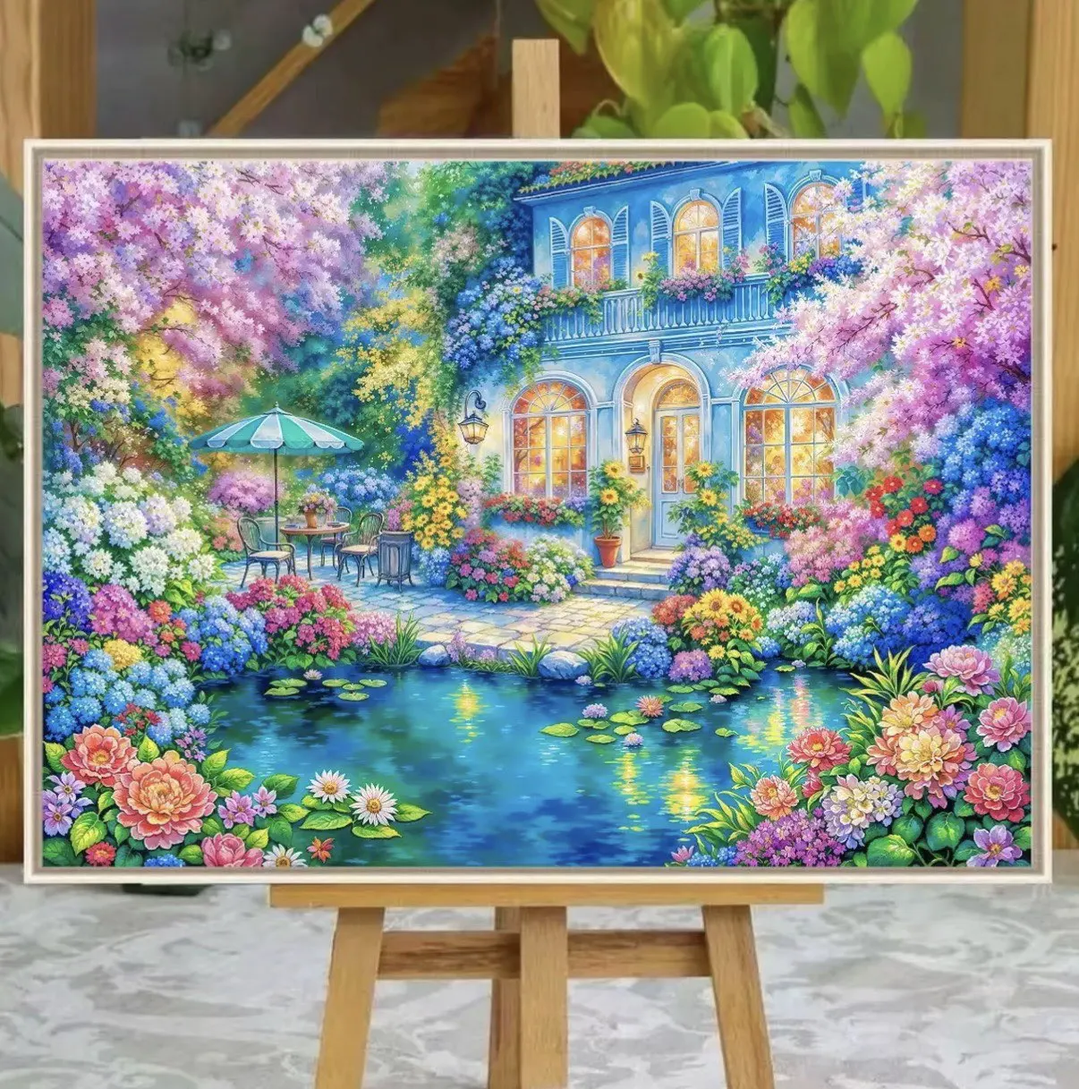 9ct 120x85cm garden villa Embroidery DIY Printed Kits Cross Stitch Needlework Set Home Decor Crafts 74 Colors
9ct 120x85cm garden villa Embroidery DIY Printed Kits Cross Stitch Needlework Set Home Decor Crafts 74 Colors
