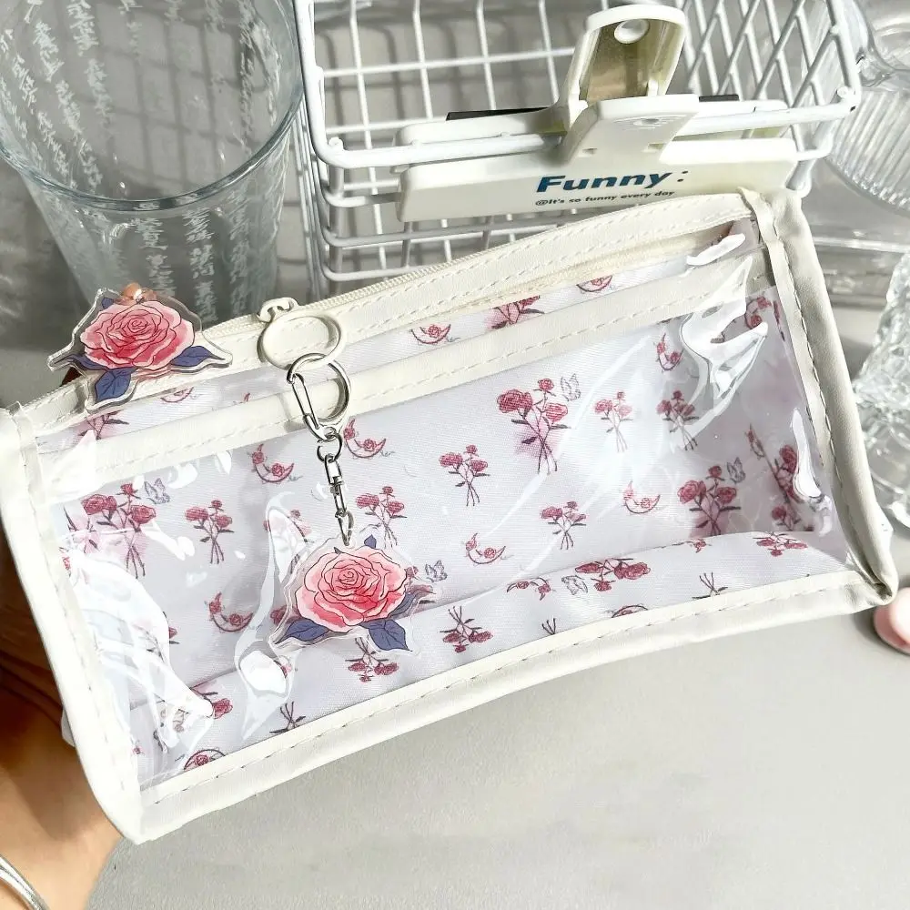 High Quality Floral Print Pen Bag Double Layer Transparent Stationery Bag Large Capacity Pencil Case Students
High Quality Floral Print Pen Bag Double Layer Transparent Stationery Bag Large Capacity Pencil Case Students