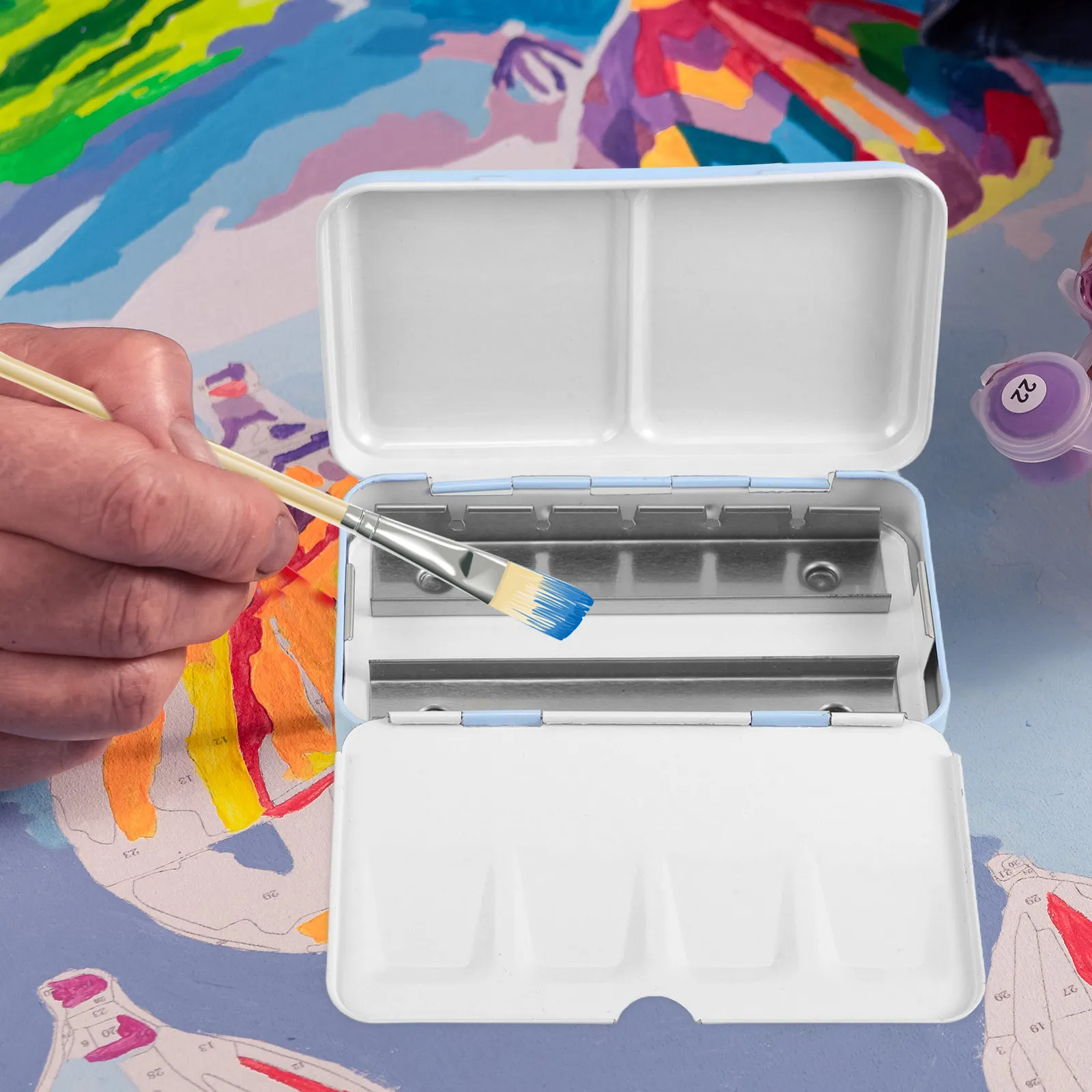 Mini Empty Watercolor Paint Box Metal Solid Pigment Storage Tin Elegant Portable Travel Palette Case for on-The-Go Artists
Mini Empty Watercolor Paint Box Metal Solid Pigment Storage Tin Elegant Portable Travel Palette Case for on-The-Go Artists
