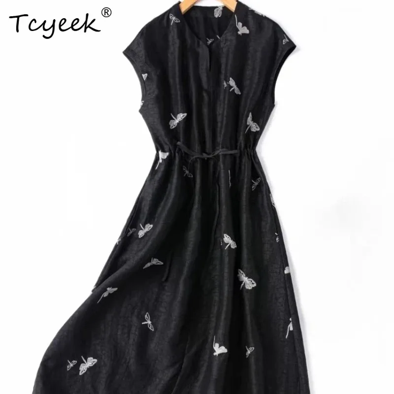 Tcyeek 100% Real Mulberry Silk Vinatge Dress Women 2026 Elegant Womens Dresses Dress Loose Fit Summer Clothes Платье Женское
Tcyeek 100% Real Mulberry Silk Vinatge Dress Women 2026 Elegant Womens Dresses Dress Loose Fit Summer Clothes Платье Женское