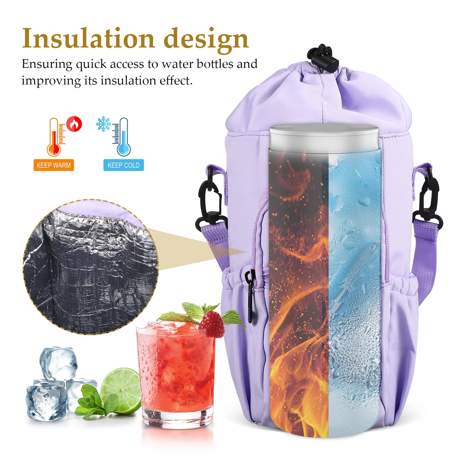 1PC Insulated Bottle Sleeve Purple Fabric Storage Straps Closure Size Outdoor Water Bottle Carrier Bag Camping Hiking
1PC Insulated Bottle Sleeve Purple Fabric Storage Straps Closure Size Outdoor Water Bottle Carrier Bag Camping Hiking