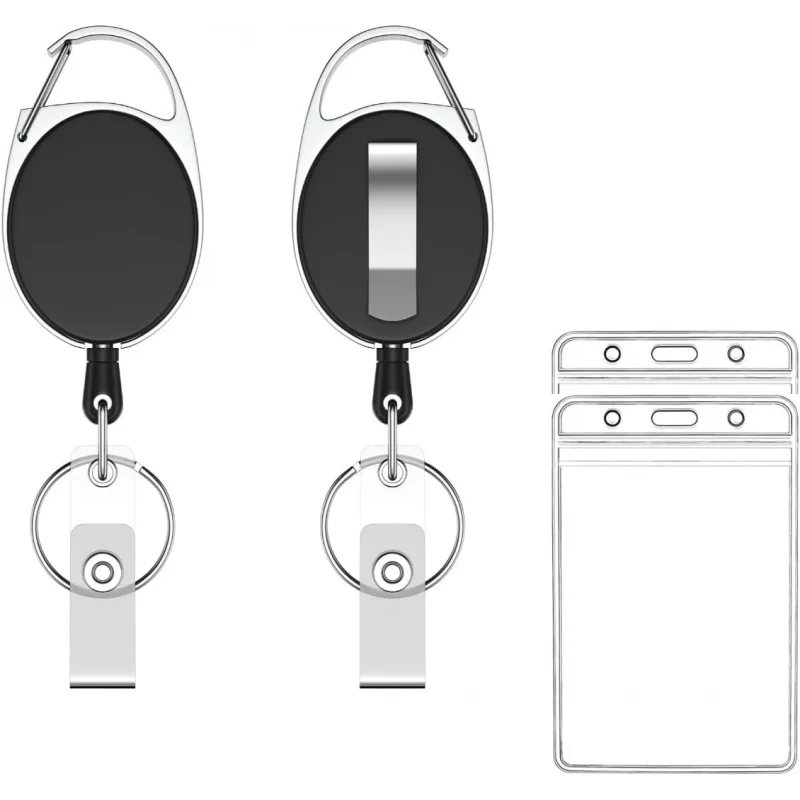 Badge Reels with Belt Clip,Retractable Key Card ID Holder,Strong Keychain Extender with 2-Vertical Style Clear ID Card
Badge Reels with Belt Clip,Retractable Key Card ID Holder,Strong Keychain Extender with 2-Vertical Style Clear ID Card