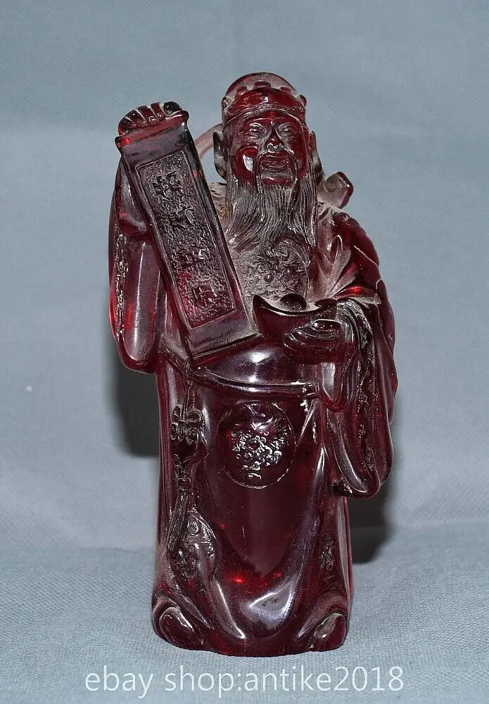 6.4 inch ancient Chinese red amber carving Mameng money wealth God statue sculpture - gilt brass
6.4 inch ancient Chinese red amber carving Mameng money wealth God statue sculpture - gilt brass