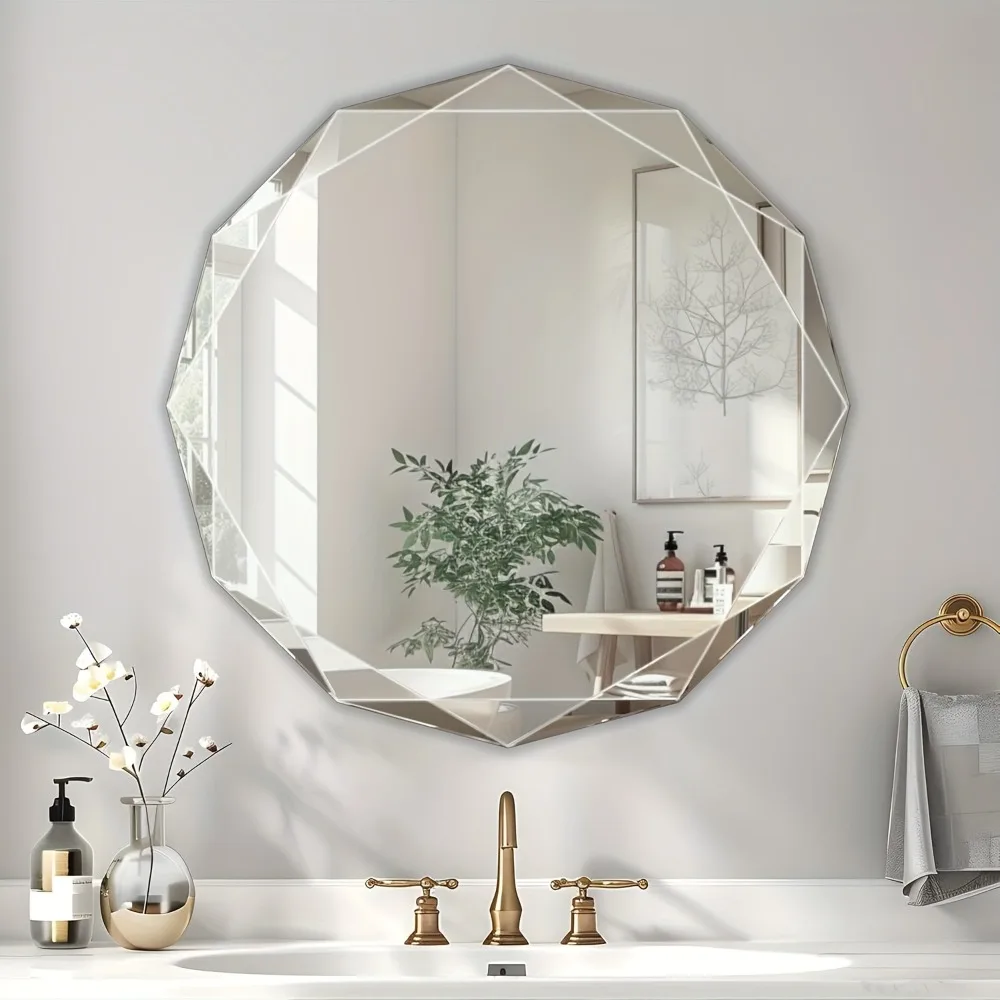 Bathroom Mirror For Wall, 20''/24"/30'' Circle Mirror, Bathroom Vanity Mirror, Beveled Edge Frameless Wall Mount Vanity Mirror
Bathroom Mirror For Wall, 20''/24"/30'' Circle Mirror, Bathroom Vanity Mirror, Beveled Edge Frameless Wall Mount Vanity Mirror