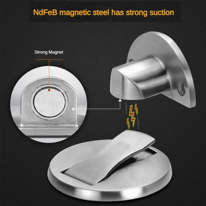 304Invisible Magnetic DoorStopper Stainless Steel Non Punching Windproof Mechanical Self-locking Door Stopper Hardware Wholesale
304Invisible Magnetic DoorStopper Stainless Steel Non Punching Windproof Mechanical Self-locking Door Stopper Hardware Wholesale