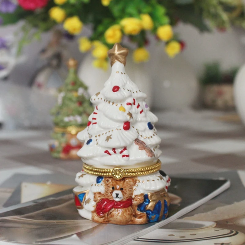 White Trinket Box Ornaments Xmas-Tree Jewelry Box Ring Holder Organizer Display Jewelry Holder For Xmas Charms Earrings Durable
White Trinket Box Ornaments Xmas-Tree Jewelry Box Ring Holder Organizer Display Jewelry Holder For Xmas Charms Earrings Durable
