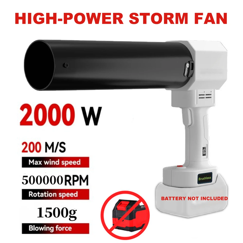 500000RPM Brushless Electric Turbo Blowers Jet Fan 200M/S Handheld Leaf Blower Dust Blowing for Makita 18V-21V Pins NO Battery
500000RPM Brushless Electric Turbo Blowers Jet Fan 200M/S Handheld Leaf Blower Dust Blowing for Makita 18V-21V Pins NO Battery