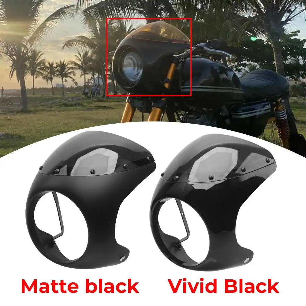 Fit For Most Bikes Fitted Fith 7" (16.5~18cm) Round Headlight Vivid Black/Matte Black Motorcycle Headlight Fairing
Fit For Most Bikes Fitted Fith 7" (16.5~18cm) Round Headlight Vivid Black/Matte Black Motorcycle Headlight Fairing