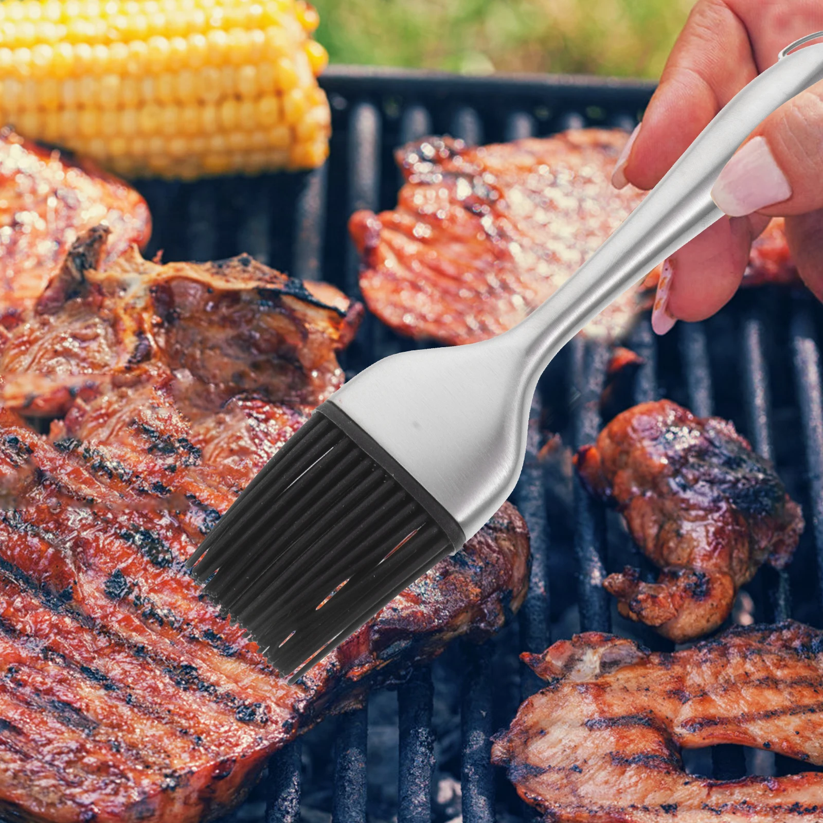 1 set Stainless Steel BBQ Grilling Oil Pastry Cooking Food Sauce Basting For Cooking Pastry Oil Brush Brush Kitchen Tool
1 set Stainless Steel BBQ Grilling Oil Pastry Cooking Food Sauce Basting For Cooking Pastry Oil Brush Brush Kitchen Tool