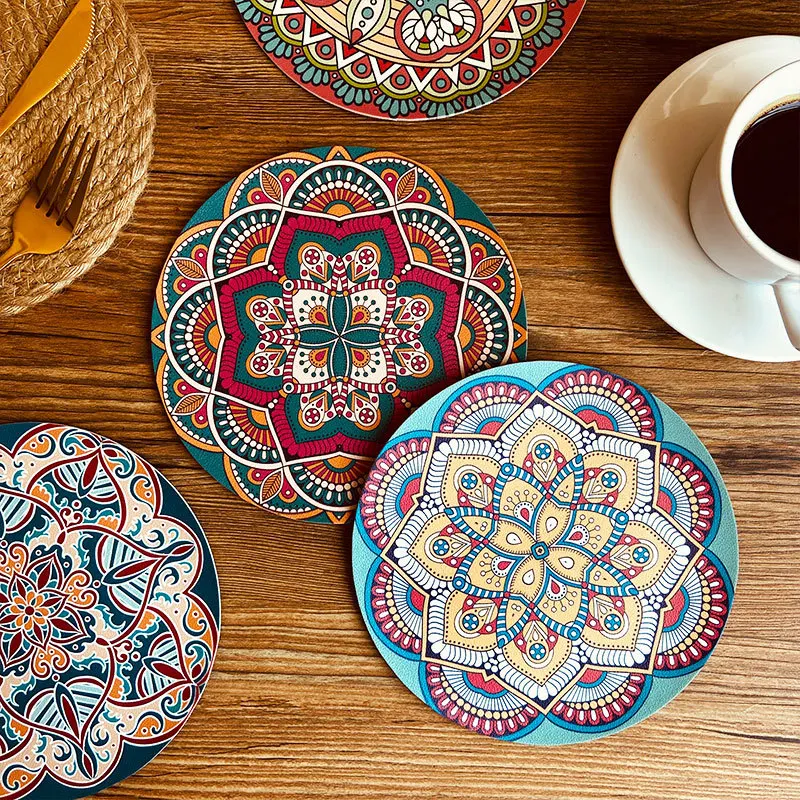 1PCS Round Ethnic Leather Coasters Boho Printed Heat Insulation Antiskid Cup Mats Reusable Drink Pad Tableware Set Kitchen Decor
1PCS Round Ethnic Leather Coasters Boho Printed Heat Insulation Antiskid Cup Mats Reusable Drink Pad Tableware Set Kitchen Decor