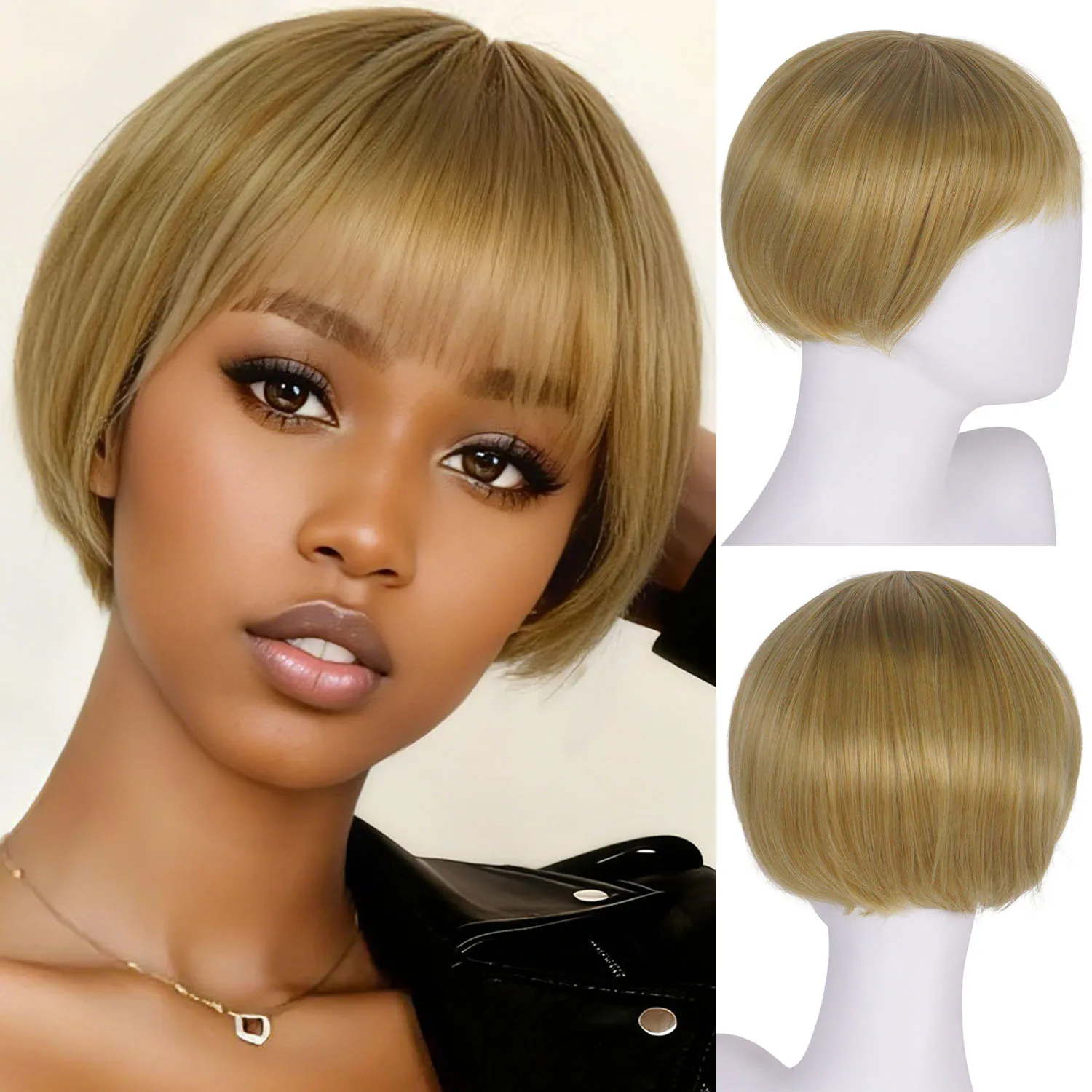 Синтетические светлые волосы с короткой стрижкой пикси Парики для чернокожих женщин Блондинка Боб парик с челкой Повседневная одежда Парик для мамы
Синтетические светлые волосы с короткой стрижкой пикси Парики для чернокожих женщин Блондинка Боб парик с челкой Повседневная одежда Парик для мамы