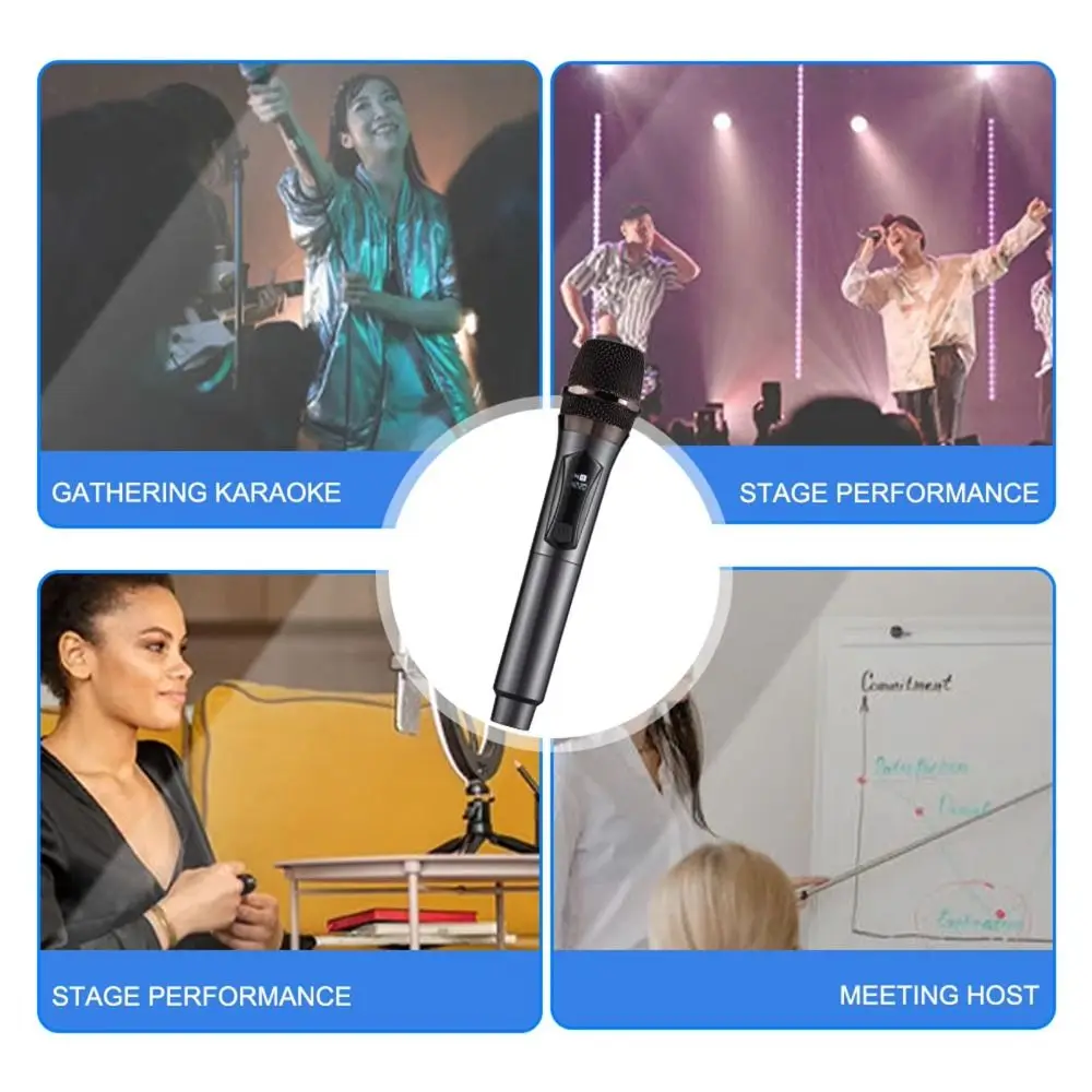 Rechargeable Wireless Microphone High Quality Anti Howling Wireless Microphone System Plug And Play LED Display
Rechargeable Wireless Microphone High Quality Anti Howling Wireless Microphone System Plug And Play LED Display
