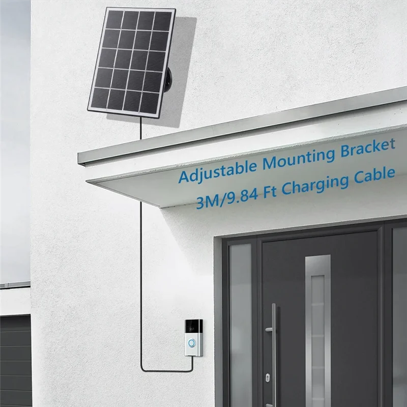 20W Solar Panel Charger Forring Video Doorbell 360° Adjustable Mount Fordoorbell 4/3/3 Plus/2 AABGI
20W Solar Panel Charger Forring Video Doorbell 360° Adjustable Mount Fordoorbell 4/3/3 Plus/2 AABGI