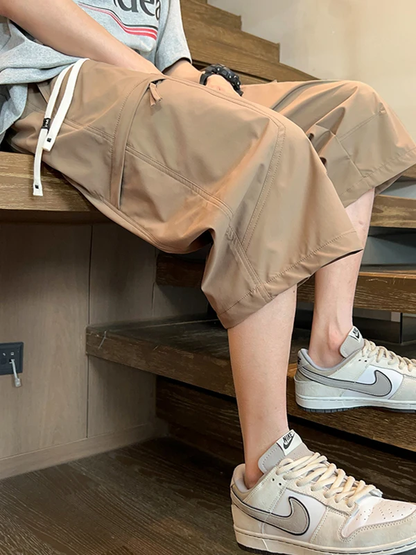 Модные мужские шорты из ледяного шелка для работы, свободного кроя, в американском спортивном стиле, повседневные, длиной 7 дюймов, дышащие, весна-лето
Модные мужские шорты из ледяного шелка для работы, свободного кроя, в американском спортивном стиле, повседневные, длиной 7 дюймов, дышащие, весна-лето