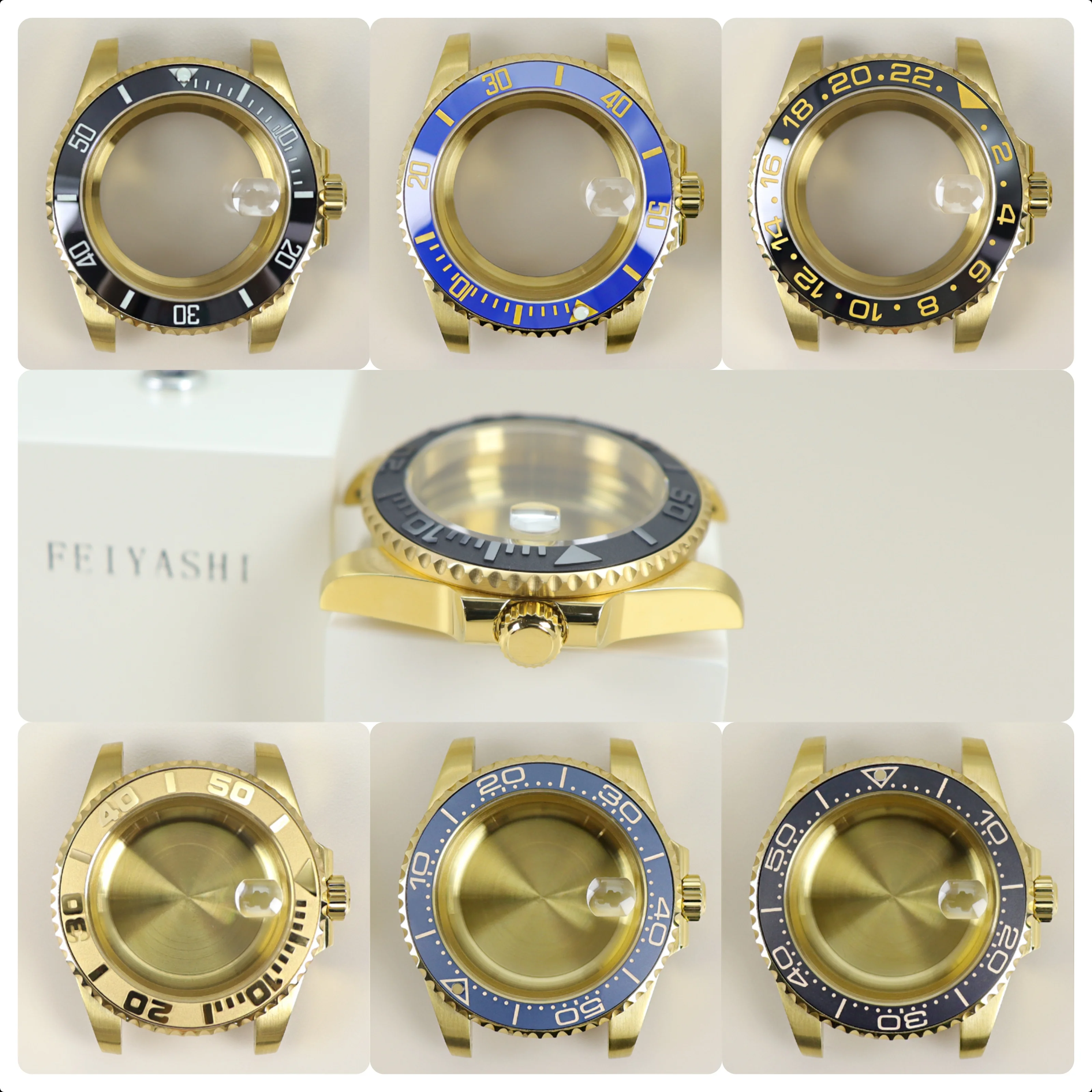 Gold 40mm SUB GMT Ceramic Insert Watch Case For NH35 NH36 NH38 NH34 4R36 Miyota8215 ETA2824 Movement Sapphire Crystal Waterproof
Gold 40mm SUB GMT Ceramic Insert Watch Case For NH35 NH36 NH38 NH34 4R36 Miyota8215 ETA2824 Movement Sapphire Crystal Waterproof