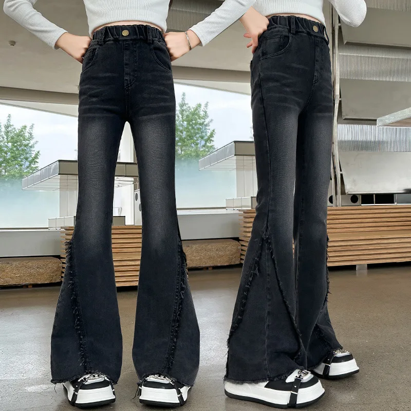 Girls Bell-bottoms Spring and Autumn 2025 New Tween Children's High-waisted Jeans Teenage Kids Casual Flared Long Pants 4-14Year
Girls Bell-bottoms Spring and Autumn 2025 New Tween Children's High-waisted Jeans Teenage Kids Casual Flared Long Pants 4-14Year