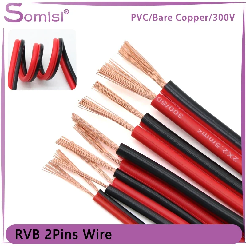 2/5/10M 2Pin Copper Electrical Wire LED Cables 22 20 18 16 14 12AWG IEC RVB PVC Insulated Strip Extend UL2468 Power Lines
2/5/10M 2Pin Copper Electrical Wire LED Cables 22 20 18 16 14 12AWG IEC RVB PVC Insulated Strip Extend UL2468 Power Lines